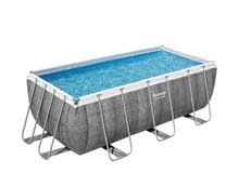 powersteel rectangular pool set 404x201x100cm used one day With all accessories مسبح كامل اتصال فقط