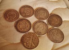 دولار امريكي قديم فضة عملة رؤمانية بيزنطية سيف وخنجر اثريين