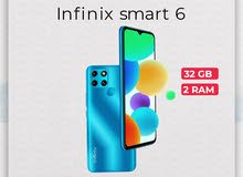 Infinix Smart 6/RAM 32/2 GB (كفالة الوكيل الرسمي)