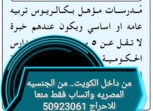 مطلوب مدرسات لغة عربية وانجليزية فقط مطلوب مدرسات لغة عربية وانجليزية فقط