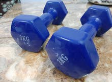 two 3 kg doumbles two 3 kg doumbles