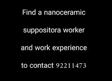 Find a nanoceramic suppositora worker and work experience to contact 92211473 Find a nanoceramic suppositora worker and work experience to contact 92211473