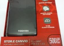 بسعر لقطة: هارد ديسك خارجي توشيبا 500 جيجا Toshiba Ext. HDجديد لم يستعمل+ فلاش 32 جيجا Kingston جديد