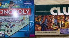 Monopoly and clue board games Monopoly and clue board games