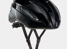A bicycle helmet for sale in very good quality with an offer price of 5BD only color brown and white