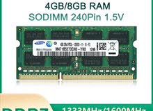 رامات سامسونج أصلي جديد في باكيته كمية للبيع DDR3 4GB