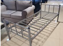 steel bed frame with matress