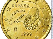 قطعة نقدية فئة 50 سنت اوروبي إسبانيا 1999 قطعة نقدية فئة 50 سنت اوروبي إسبانيا 1999