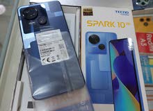 مستعمل ايام Spark 10 5G رام 8 جيجا 64 أغراضة والكرتونه الأصلية مكفول بالشركة متوفر توصيل