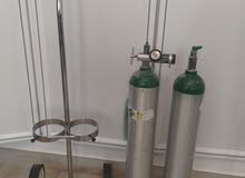 Oxygen tank (cylinder) and 2 Cylinder Oxygen Cart