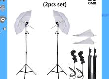 Studio Soft Umbrella (2 pcs set) with Stands Full Sets (Brand New)