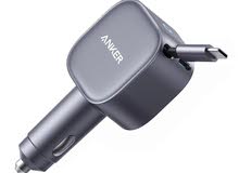 Anker Nano Car Charger (75W, USB-C Port, Built-In Retractable USB-C Cable)