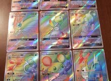 بطايق بوكيمون او pokemon card 9 ملون رينبو Pokémon trading cards