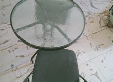 table with folding chair