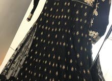 Black sequins embellished full gown Black sequins embellished full gown