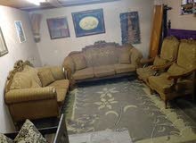 طقم كنب مصري خشب زان  7 مقاعد