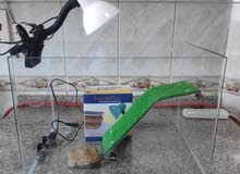 Aquarium for turtles good quality size 40×33 ×33 with water heater and UVP light Aquarium for turtles good quality size 40×33 ×33 with water heater and UVP light