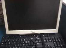 شاشة كمبيوتر +كيبورد +ماوس