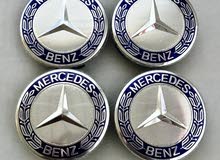 SET OF 4 Mercedes Benz 75MM Classic Dark Blue Wheel Center Hub Caps AMG Wreath