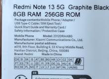 Selling My New Sealed Pack REDMI NOTE 135G  8/256 Graphite Black