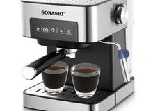 ماكينة قهوة مع مخرجين للقهوة وأزرار ديجيتال سوناشي SCM-4964