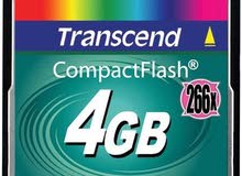 Transcend 4GB, 266x Ultra-Performance Series, Compact Flash Memory Card