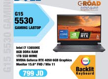 لابتوب ديل جيمنج  اي سفن مواصفات خيالية  DELL G15  GAMING LABTOP i713650  4050 rtx