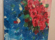لوحه رسمت بانامل إماراتية لوحه رسمت بانامل إماراتية