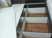 BED FRAME WITH STORAGE AND MATTRESS ..CABINET