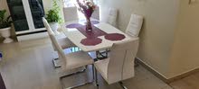 Clean White Dining Table With Chairs For SALE