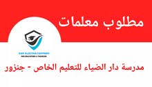 مطلوب معلمات في مدرسة خاصة مطلوب معلمات في مدرسة خاصة