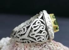 خاتم زبرجد طبيعي فص روعه صياغه ممتازه مع الشهاده خاتم زبرجد طبيعي فص روعه صياغه ممتازه مع الشهاده