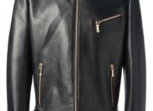 Versace Men's Black Classic Leather Jacket
