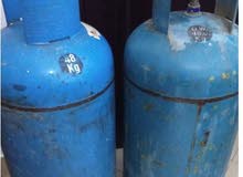 Two empty gas cylinders medium size for sale