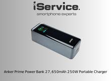 باور بانك Anker Prime بسعة 27,650 مللي أمبير وقوة 250 واط – شحن فائق السرعة متعدد الأجهزة!