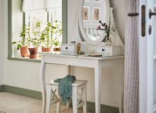 Ikea Hemnes Dressing Table with mirror and Chair