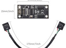 USB 2.0 9PIN to Dual 9PIN Hub Adapter Card USB 2.0 9PIN to Dual 9PIN Hub Adapter Card