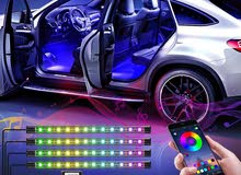 Car 12 color interior design  dashboard & floor strip led light