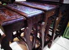 4 طاولات متداخلة خشب