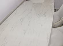 ميز طعام جديد سطح مرمر ميز طعام جديد سطح مرمر