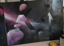 رسمة فضاء مع حرف أ و A رسمة فضاء مع حرف أ و A
