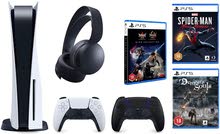 PlayStation 5 Disc Console with Extra Midnight Black DualSense Controller & Pulse 3D Headset