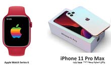 بيع جهاز موبايل iPhone 11 Pro Max  مع ساعة ابل الاصلية
