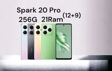 Tecno spark 20 pro 256G 21Ram   تكنو سبارك تيكنو عشرين برو جديد كفالة الوكيل الرسمي  Spark 20pro