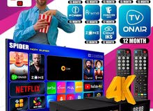 رسيفر سبايدر NO.1 4K UHD 5G SUPERنظام لينوكس سمارت مع رسيفر فقط   اشتراكات 10 سنوات