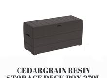 COSMOPLAST CEDARGRAIN RESIN STORAGE DECK BOX 270L