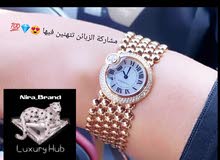 ساعة كارتير ذهب كامل عيار18 مرصع بطوق ألماس طبيعي ساعة كارتير ذهب كامل عيار18 مرصع بطوق ألماس طبيعي