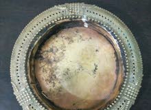 yellow copper decorated dish yellow copper decorated dish