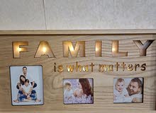 family photo frame with lights