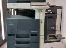 2 photocopy machines menolta and 1 HP plotter
